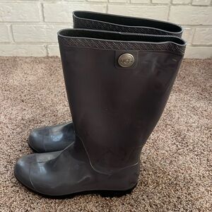 UGG rain boots, gray, women's size 7